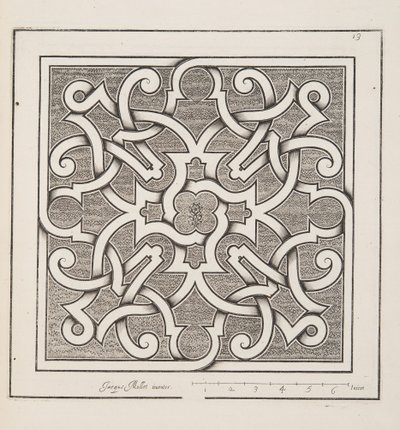 Design for Parterre, od Theater des Plans et Jardinages, pub.1652 od Jacques Mollet