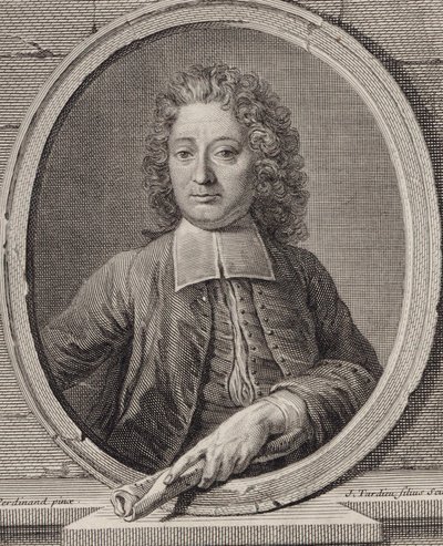 Portrét skladatele Jean-Francoise Lallouette 1651-1728. od Jacques Nicolas Tardieu