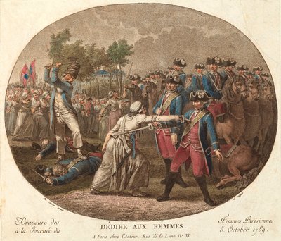Statečnost pařížských žen 5. října 1789: věnováno ženám od Jacques Philippe Caresme