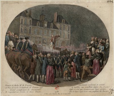 Poprava Thomase de Mahy, markýze z Favras 1744-1790, 18. února 1790, od Jacques Philippe Caresme