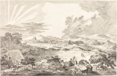 Cesta, Atény od Jacques Philippe LeBas after Julien David Le Roy
