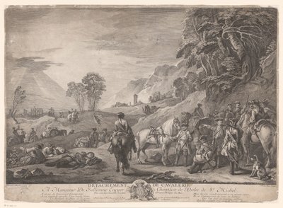 kavalérie v rzi Oddělení kavalérie (titul na předmětu) od Jacques Philippe Le Bas