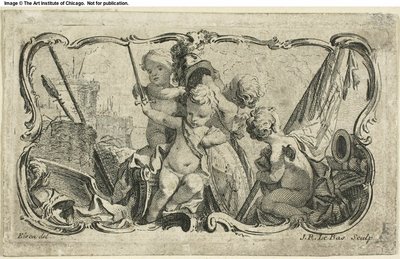 Putti ve válce od Jacques Philippe Le Bas