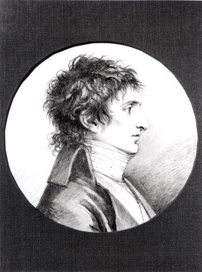 Portrét Luciena Bonaparta (1775-1840) asi 1800 (černá křída na pergamenu) od Jacques Reattu