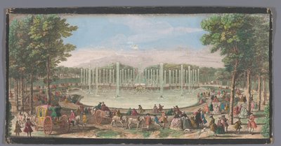 Pohled na Bassin de Neptun v zahradě Versailles Vue du Bassin de Neptun dans le Jardin de Versailles (název na objektu) od Jacques Rigaud (possibly)