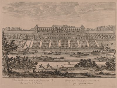 Zámek St. Germain en Laye od řeky. od Jacques Rigaud