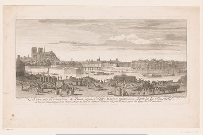 Gezicht op Parijs van de Notre Dame tot de Pont de la Tournelle Pohled na Paříž od Notre-Dame k Pont de la Tournelle (...) pořízený z Quai de Miramion (název na objektu) od Jacques Rigaud