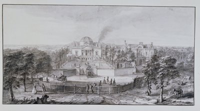 Chiswick Villa lorda Burlingtona, z jihovýchodu (pero a inkoust s perem na papíře) od Jacques Rigaud