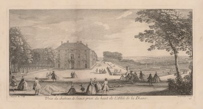 Pohled na Chateau de Seaux z Dianiny promenády od Jacques Rigaud