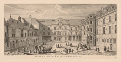 Pohled na nádvoří Château de Blois od Jacques Rigaud