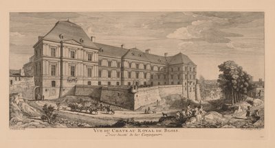 Pohled na královský hrad Blois z krajiny od Jacques Rigaud