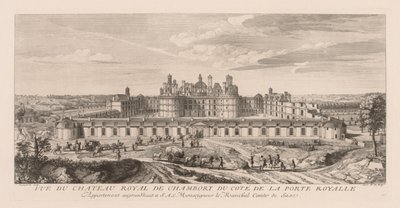 Pohled na Royal Château of Chambord, ze strany Royal Gate od Jacques Rigaud
