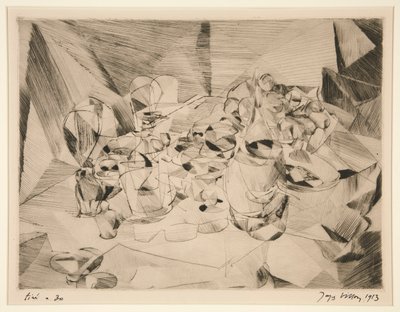 La table servie (Prostřený stůl) od Jacques Villon