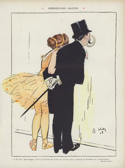 Ilustrace pro Le Rire (barevná litografie) od Jacques Wely