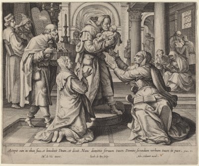 Prezentace v chrámu od Jacques de Bie after Maarten