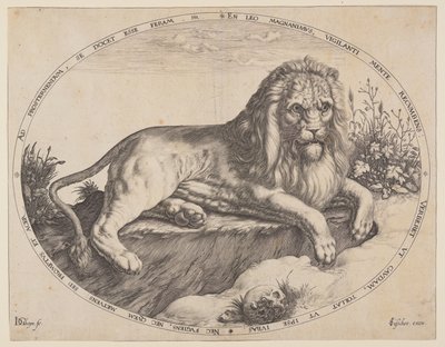 Den Grooten Leeuw (Velký lev). od Jacques de Gheyn II