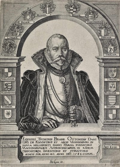 Portrét astronoma Tychona Brahe (bez klobouku) od Jacques de Gheyn II