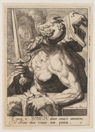 Simeon, z knihy Dvanáct synů Jákobových od Jacques de Gheyn II