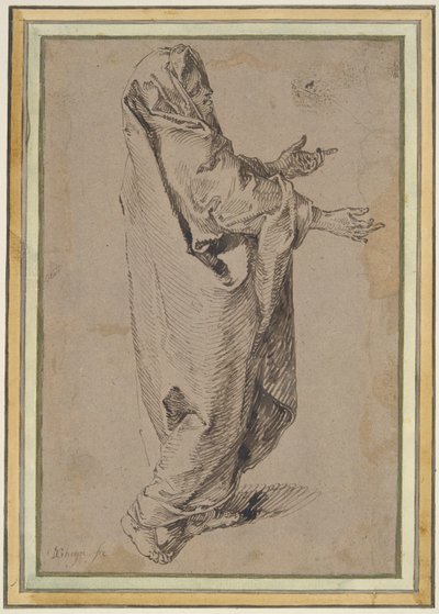 Studie pro stojící Pannu Marii od Jacques de Gheyn II