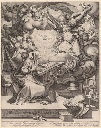 Zvěstování od Jacques de Gheyn II after Abraham Bloemaert