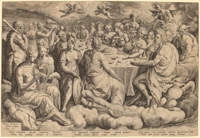 Banket bohů na svatbě Pelea a Thetis od Jacques de Gheyn II, after Crispen van den Broecke