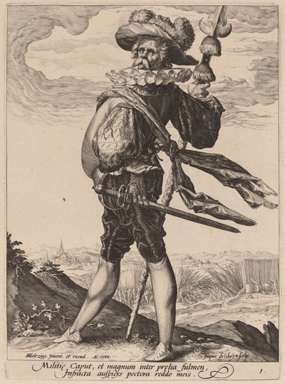Plukovník od Jacques de Gheyn II after Hendrik Goltzius