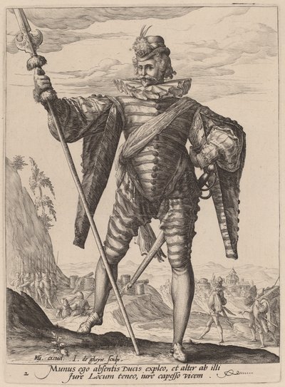Podplukovník od Jacques de Gheyn II after Hendrik Goltzius