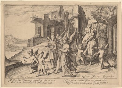 Návrat z letu do Egypta od Jacques de Gheyn II, after Karel van Mander I