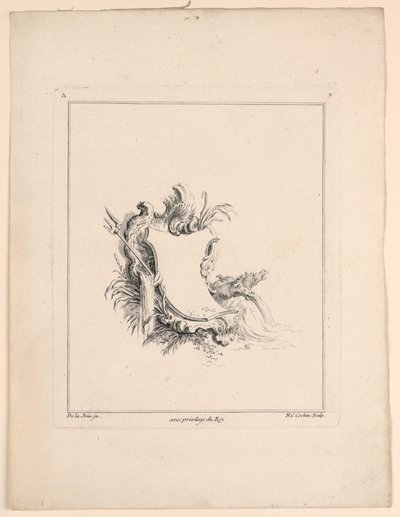 Ester, z "Recueil Nouveau de Differens Cartouche" od Jacques de Lajoüe