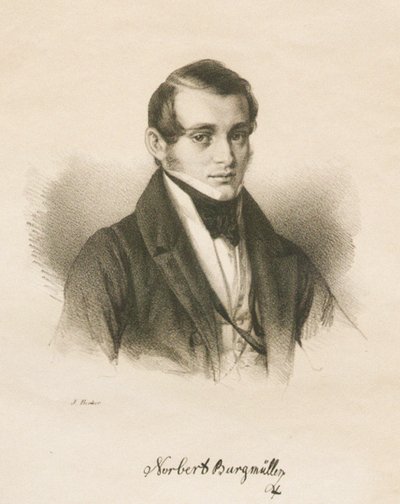 Portrét skladatele Norberta Burgmüllera 1810-1836, 1836 od Jakob Becker