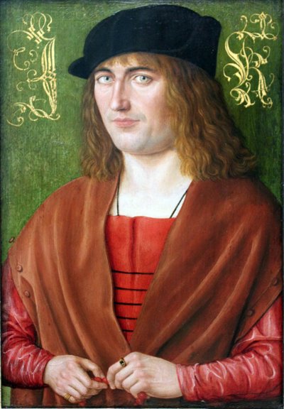 Německy: Bildnis des Jörg Kötzler, 1499 Portrét 28letého norimberského občana Jörga Ketzlera
  (1471-1529) od Jakob Elsner