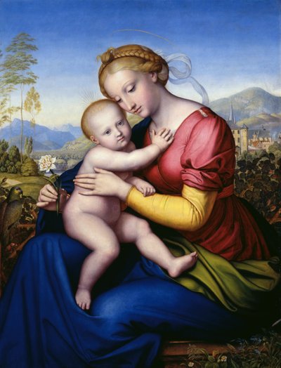 Madonna s dítětem a papoušek od Jakob Götzenberger