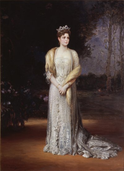 Portrét carevny Alexandry Fjodorovny z Ruska 1872-1918, manželky cara Mikuláše II., 1914 od Jakov Jakovlevich Veber