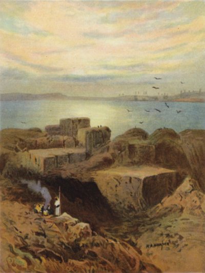 Ruiny Babylonu a visuté zahrady (barva litho) od James (after) Clark