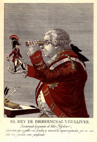 Král Brobdingnacu a Gulliveru od James (after) Gillray