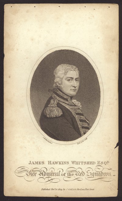 James Hawkins-Whitshed, britský admirál (rytina) od James (after) Northcote