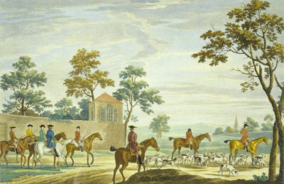 Going Out in the Morning, vyryto P.C. Canot (barevná rytina) od James (after) Seymour