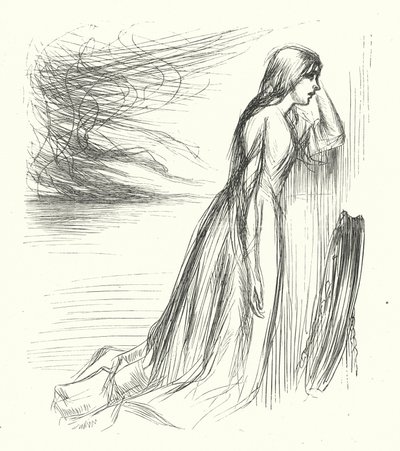 „Opustil svůj domov“ (rytina) od James Abbott McNeill (after) Whistler