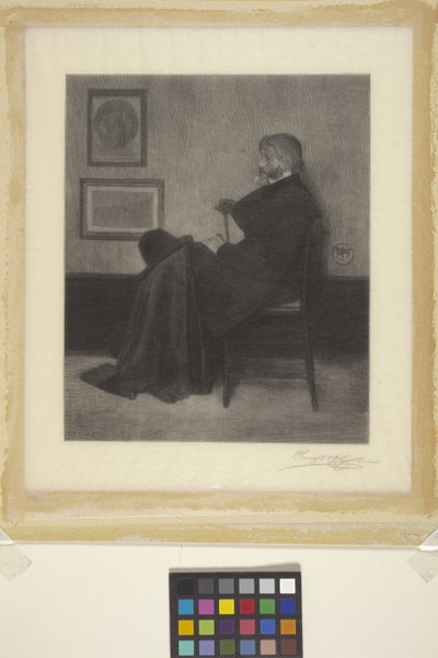 Thomas Carlyle (dřevoryt) od James Abbott McNeill (attr.to) Whistler