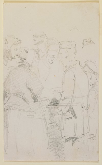 A Group of Figures around a Brazier, 1858. od James Abbott McNeill Whistler