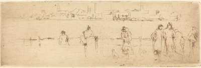 Skica na nábřeží. od James Abbott McNeill Whistler