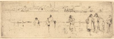 Náčrt na nábřeží, c. 18841886. od James Abbott McNeill Whistler