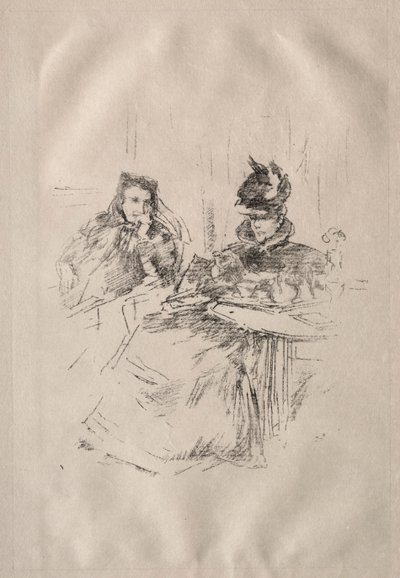 Odpolední čaj, paní Phillipsová a paní Charles Whibleyová. od James Abbott McNeill Whistler