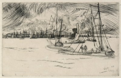 Amsterdam z Tolhuis od James Abbott McNeill Whistler
