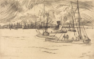 Amsterdam z Tolhuis, 1863. od James Abbott McNeill Whistler