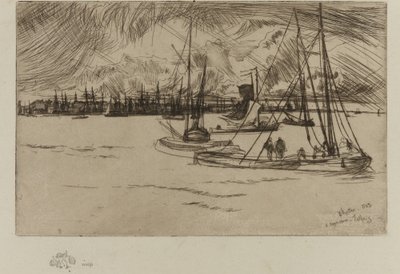 Amsterdam, z Tolhuis, 1863. od James Abbott McNeill Whistler