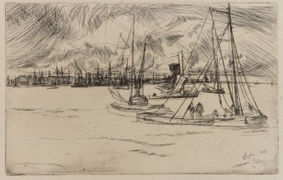 Amsterdam, z Tolhuis, 1863. od James Abbott McNeill Whistler