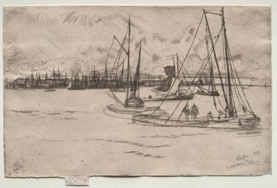 Amsterdam z Tolhuis, 1863. od James Abbott McNeill Whistler