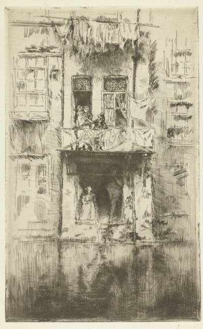 Balkon domu v Amsterdamu Balkon, Amsterdam od James Abbott McNeill Whistler