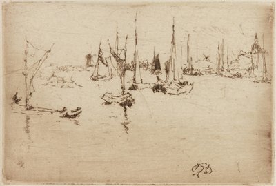 Barges, Dordrecht, 1884. od James Abbott McNeill Whistler